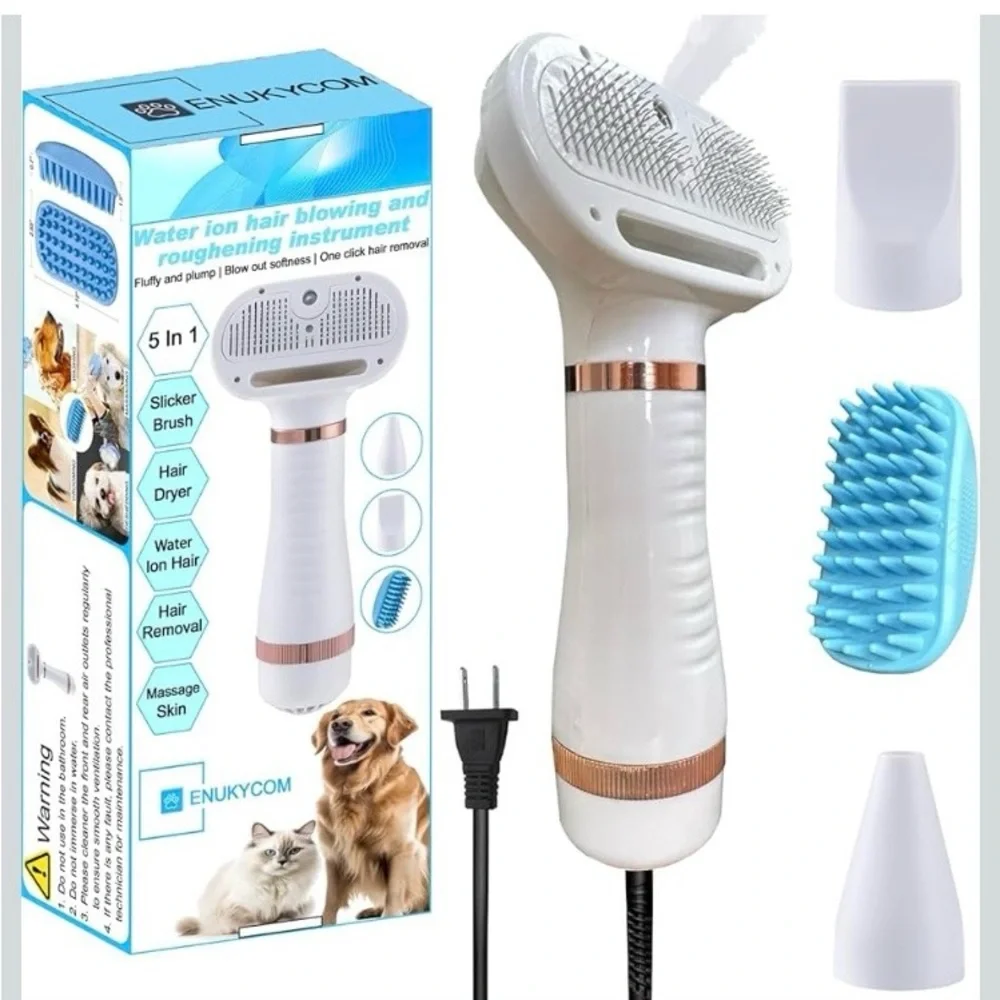 Pet Blow Dryer with removal, spray/mist/steamer brush